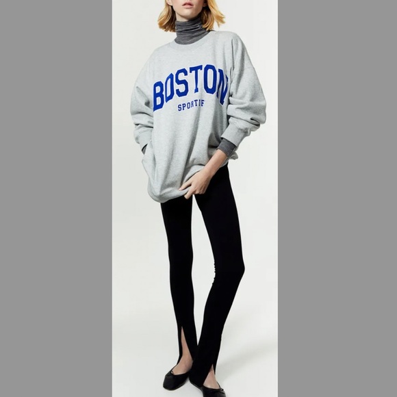 Black zippered hem trouser leggings. Toteme vibes by H&M - Picture 2 of 14